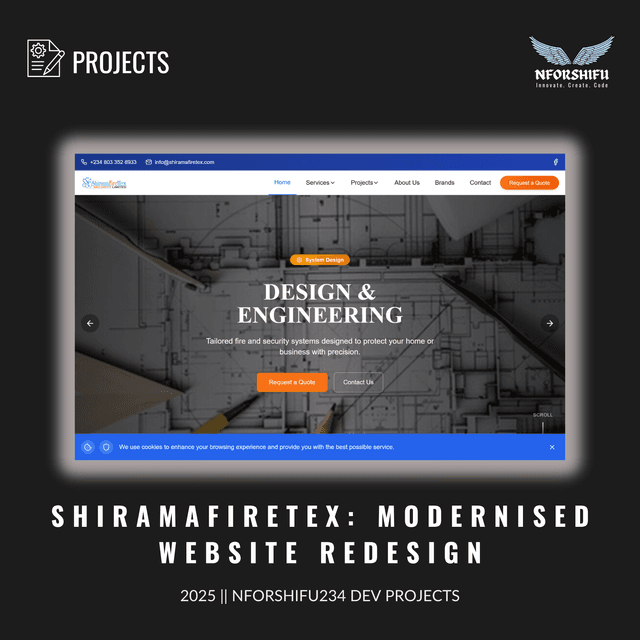 ShiramaFireTex: Modernized Website Redesign